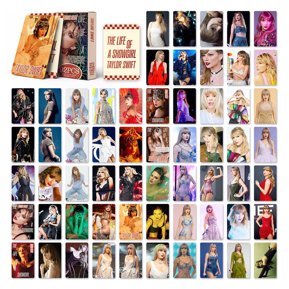 Auraquise - Vente Jeux de cartes - Ensemble de Photocartes Taylor Swift « La Vie d'une Showgirl » 92pcs Cartes LOMO Recto-Verso Album Merch3