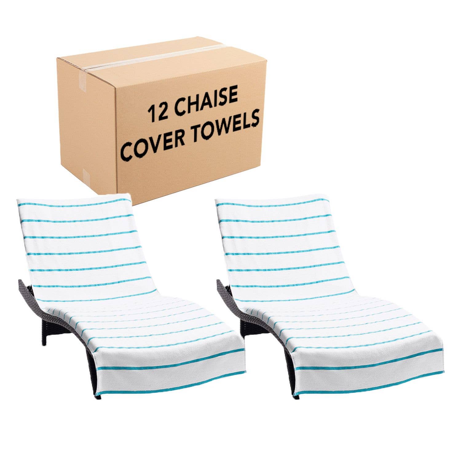 Arkwright Home - Wholesale Beach Towel - 2 Pack of Chaise Lounge Chair Towels, Fitted Pocket5