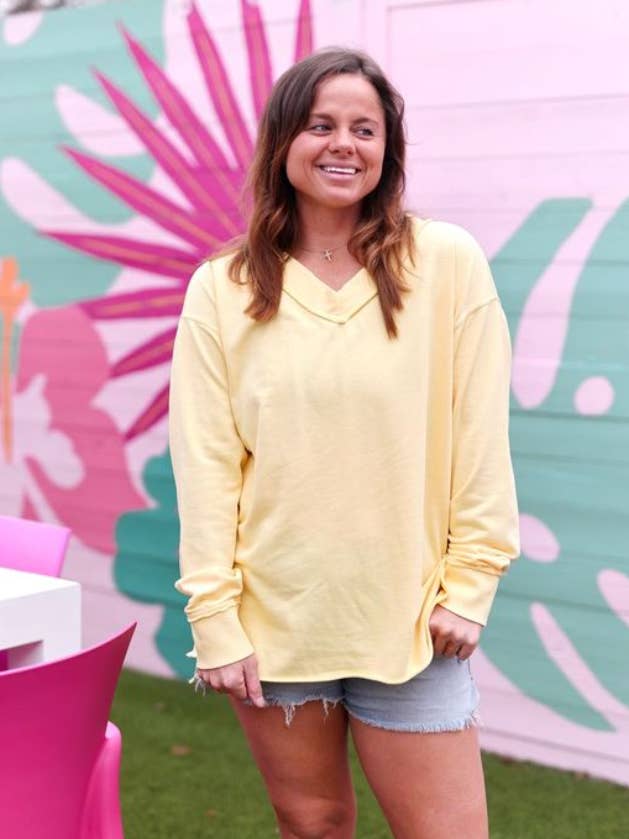 Terry V-Ausschnitt Pullover - Sonnenschein für den Großhandel von Jadelynn Brooke