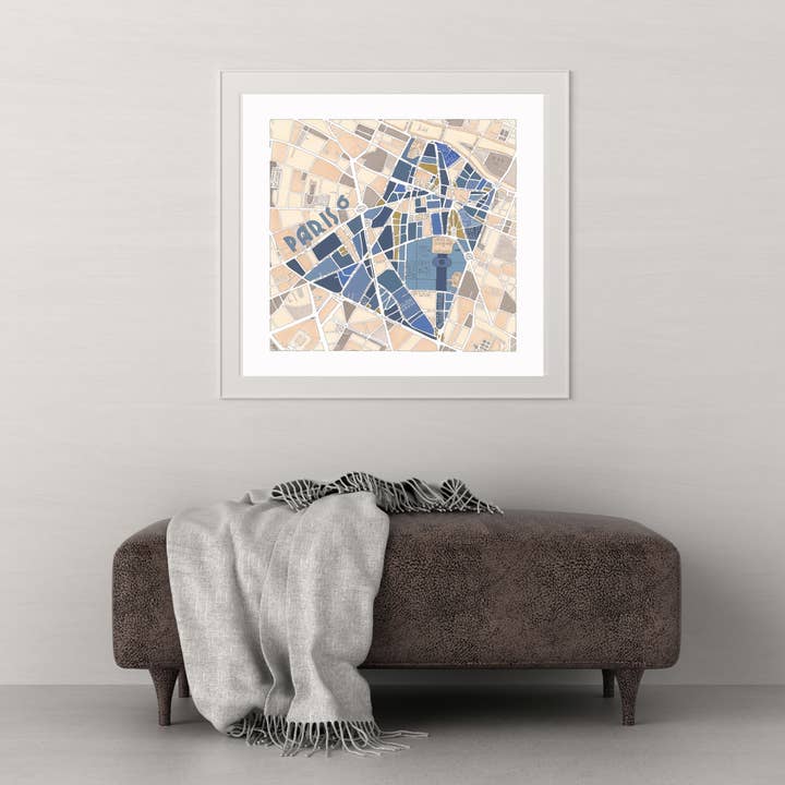 PARIS, 6th district poster - Design City Maps for wholesale by EmYLo
