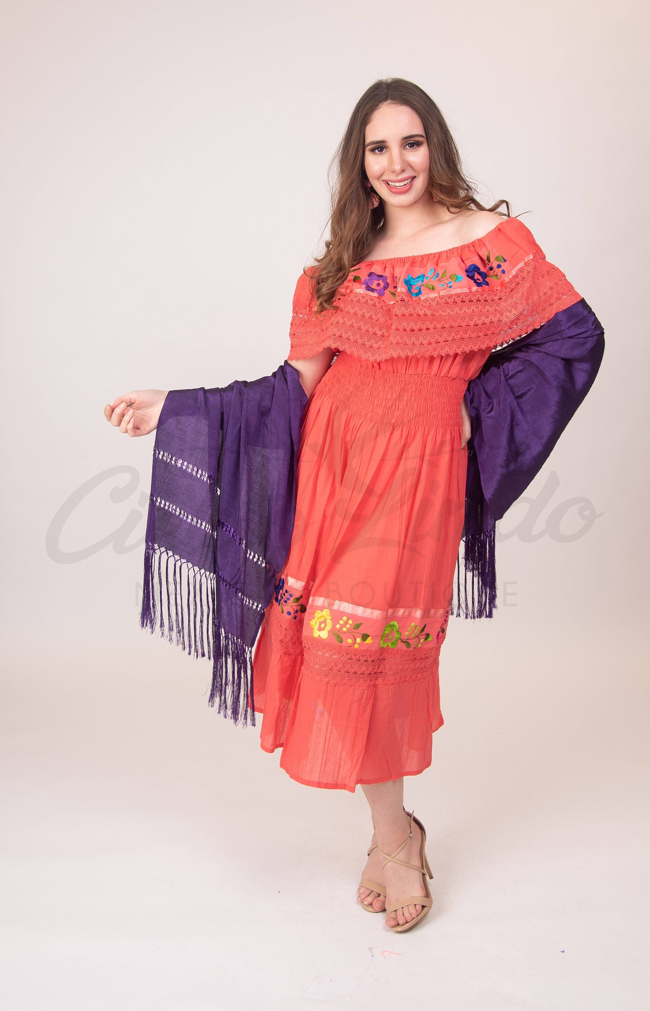 Cielito Lindo – wholesale Scarf – Women's – Silky Shawl Rebozo17
