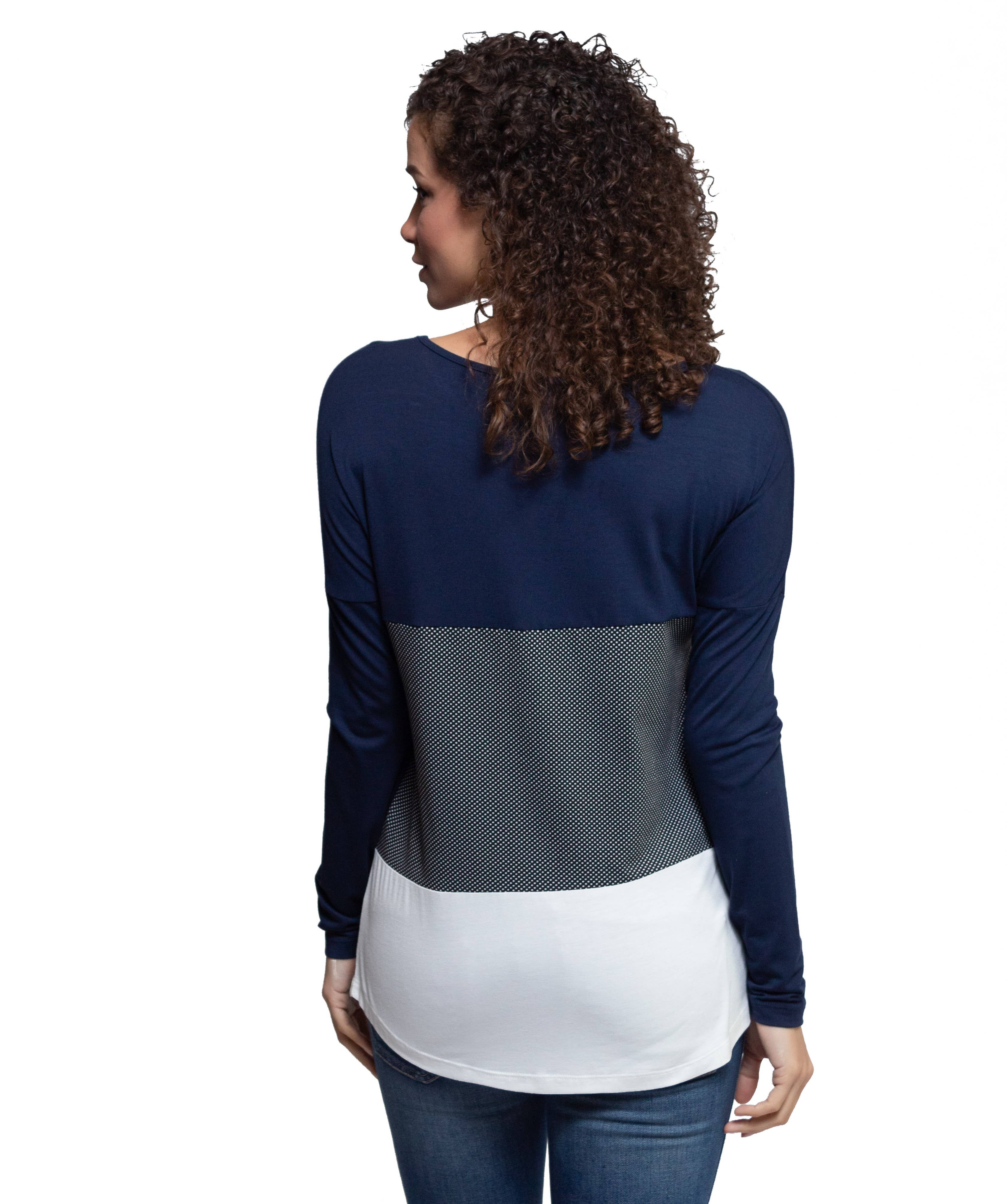 AtoZ - Wholesale Tunic - Women's - Shirin Clor Block Print Long Slv Tunic4