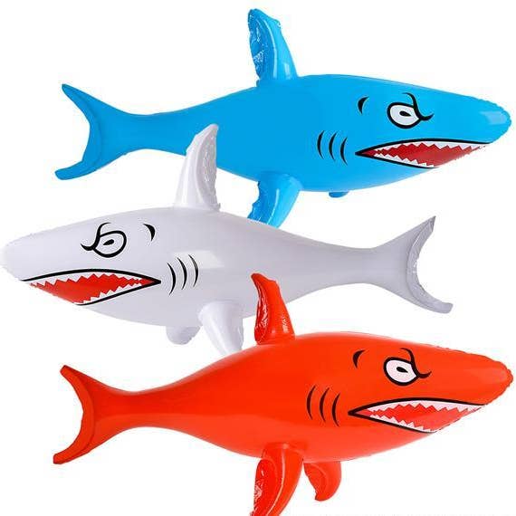 46" SHARK INFLATE LLB Inflatable Toy for wholesale by La Luna Bella - Toys