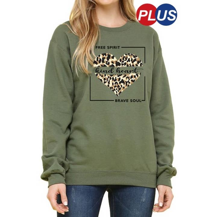 KIND HEART GRAPHIC SWEATSHIRT for wholesale by Clothing of America