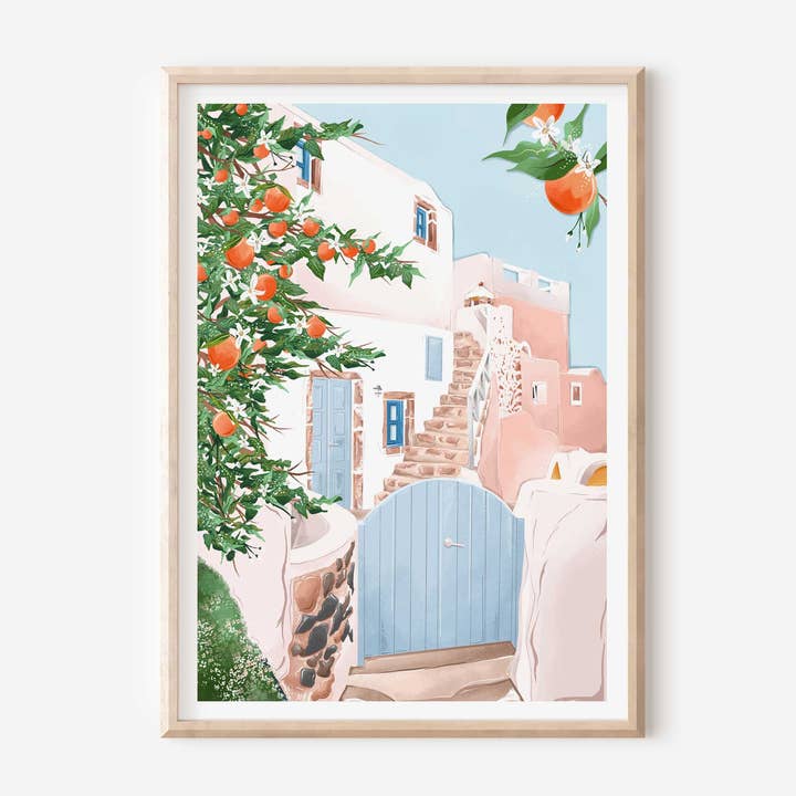 Græsk hytteprint for engroshandel hos Simply, Katy