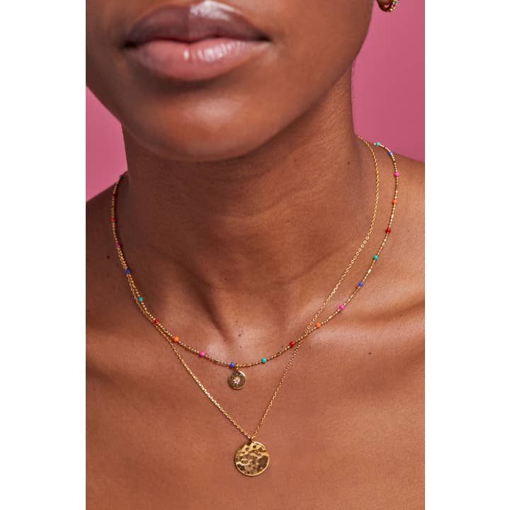 Estella Bartlett - Vente Colliers à pendentif - Collier pendentif disque martelé