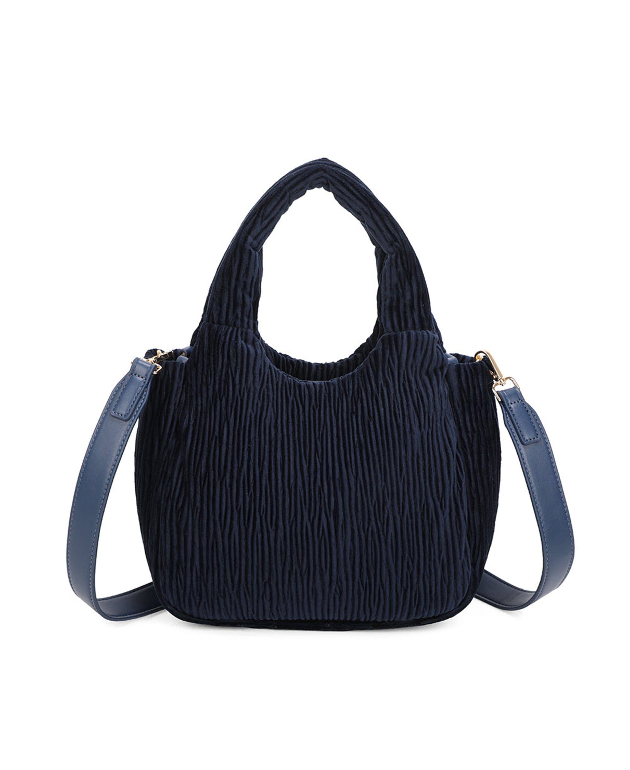 Ellas Trading - Venta al por mayor Bolso con correa - Mujer - Bolso de hombro tipo hobo acolchado de pana a la moda3
