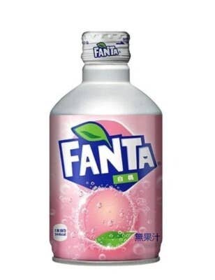 L&F Universal Goods - Venta al por mayor Refrescos/bebidas carbonatadas - Botella de aluminio de Fanta Melocotón Blanco 24/300mL (JAPÓN)0