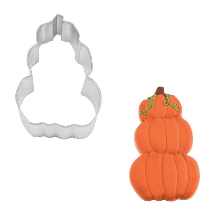 Stacked Pumpkin Cookie Cutter (4") for wholesale by R&M International