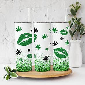 Kisses weed tumbler for wholesale by Countryside Savage