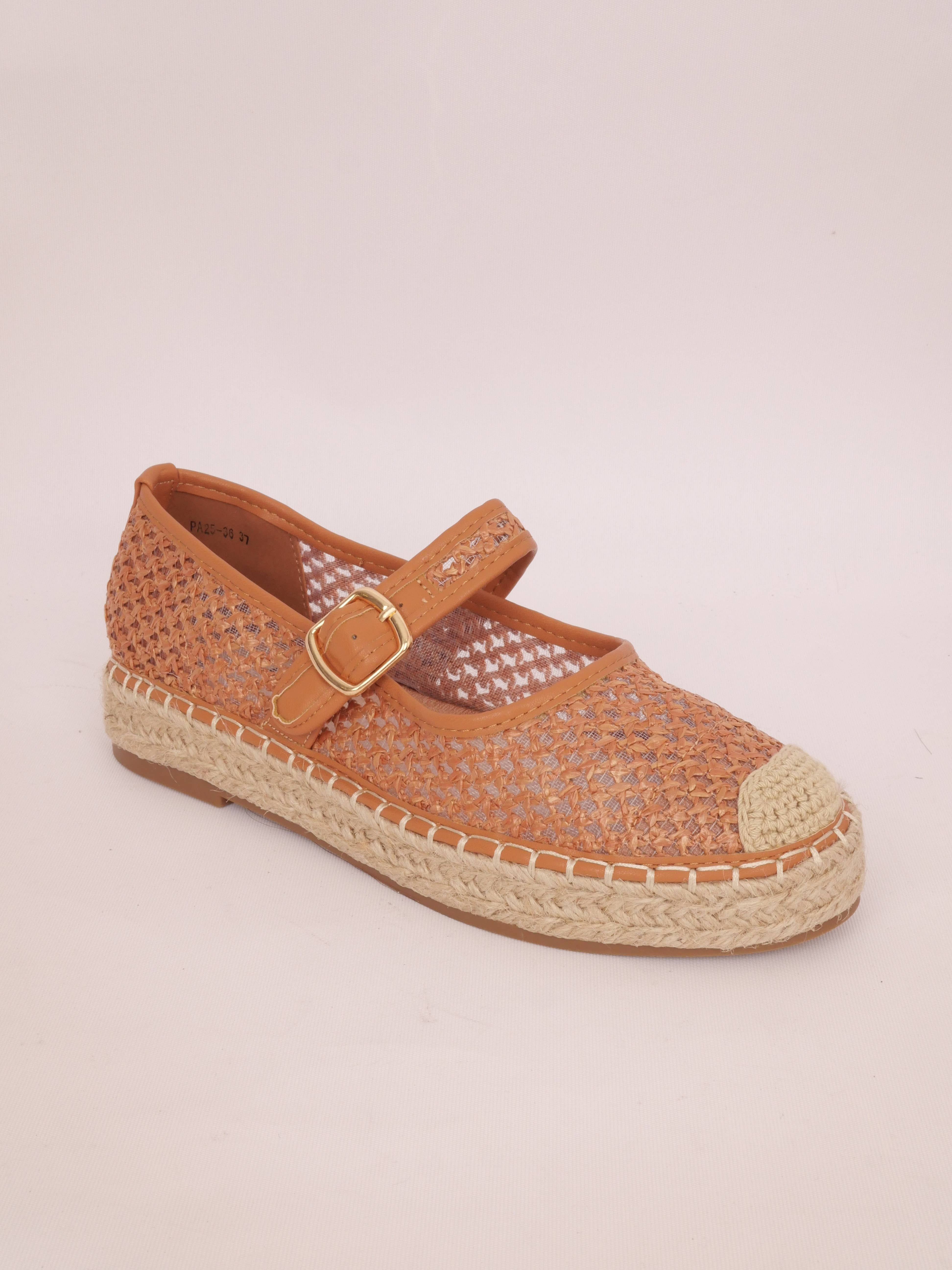 BELLICY / Cink-me - Wholesale Wedges - Women's - Espadrilles in faux woven fibers with strap, PA25-362