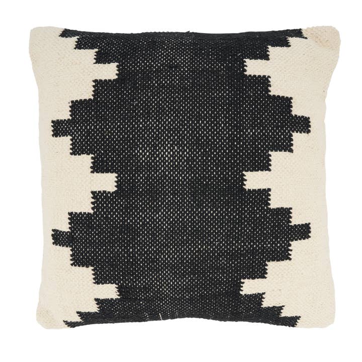 Black Natural Geometric Harmony Throw Pillow for wholesale on Faire