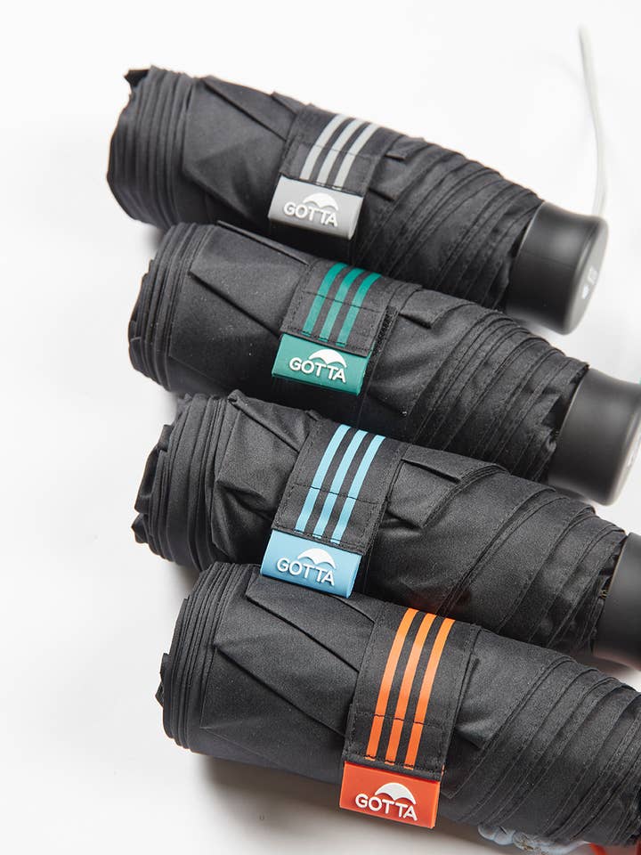 GOTTA MINI Folding Umbrella Black with color details for wholesale by Ezpeleta