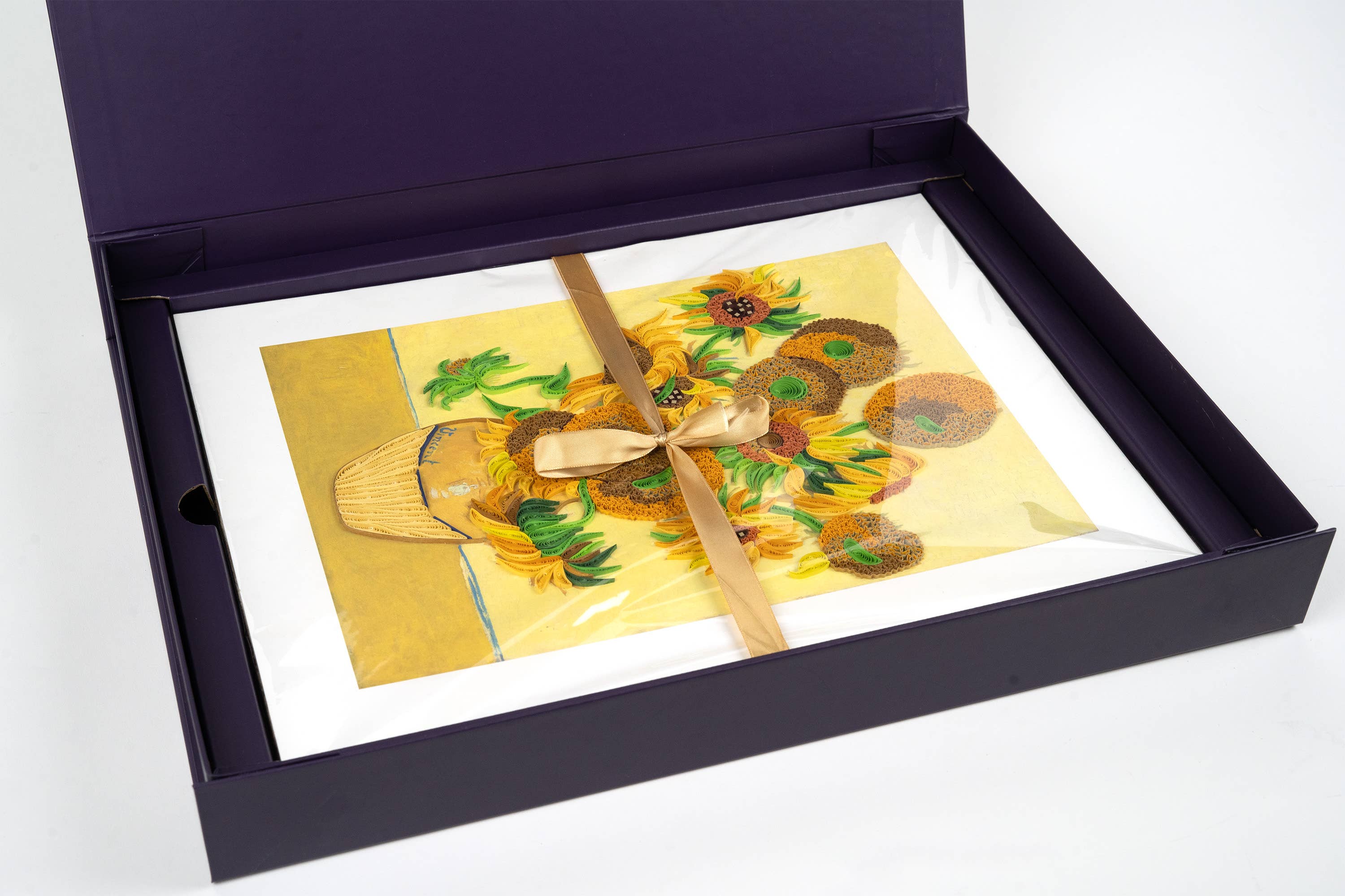 Quilling Card - Wholesale Art Print - Quilled Sunflowers, Van Gogh Art (11in.x15in.)2