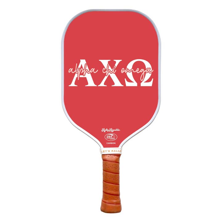 Alpha Chi Omega Scarlet græsk skumfidus pickleball padle (B2B) for engroshandel hos Rally Republic