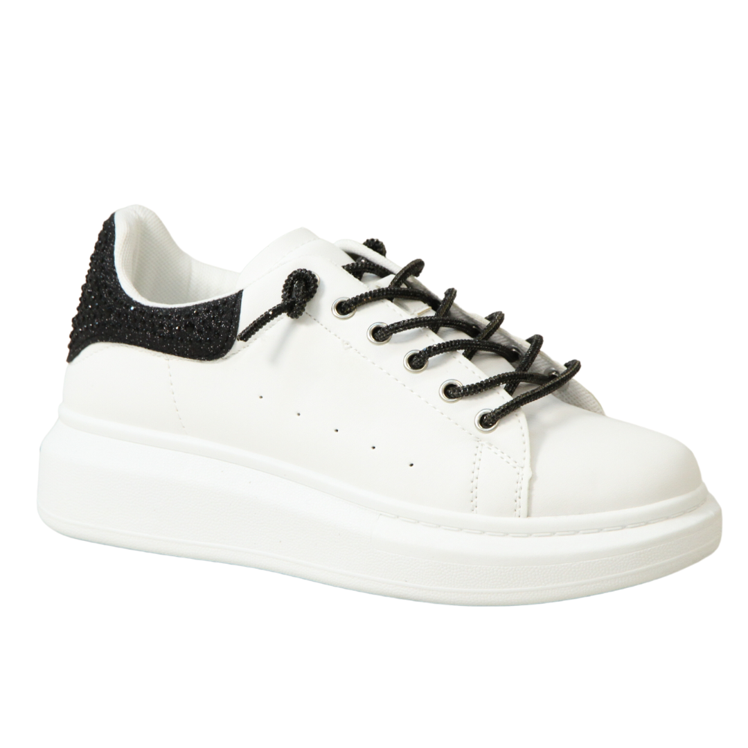 Top Staka – wholesale Lifestyle trainers – Women′s – A2373Women Fashion Glitter Crystal lace up Platform Sneakers1