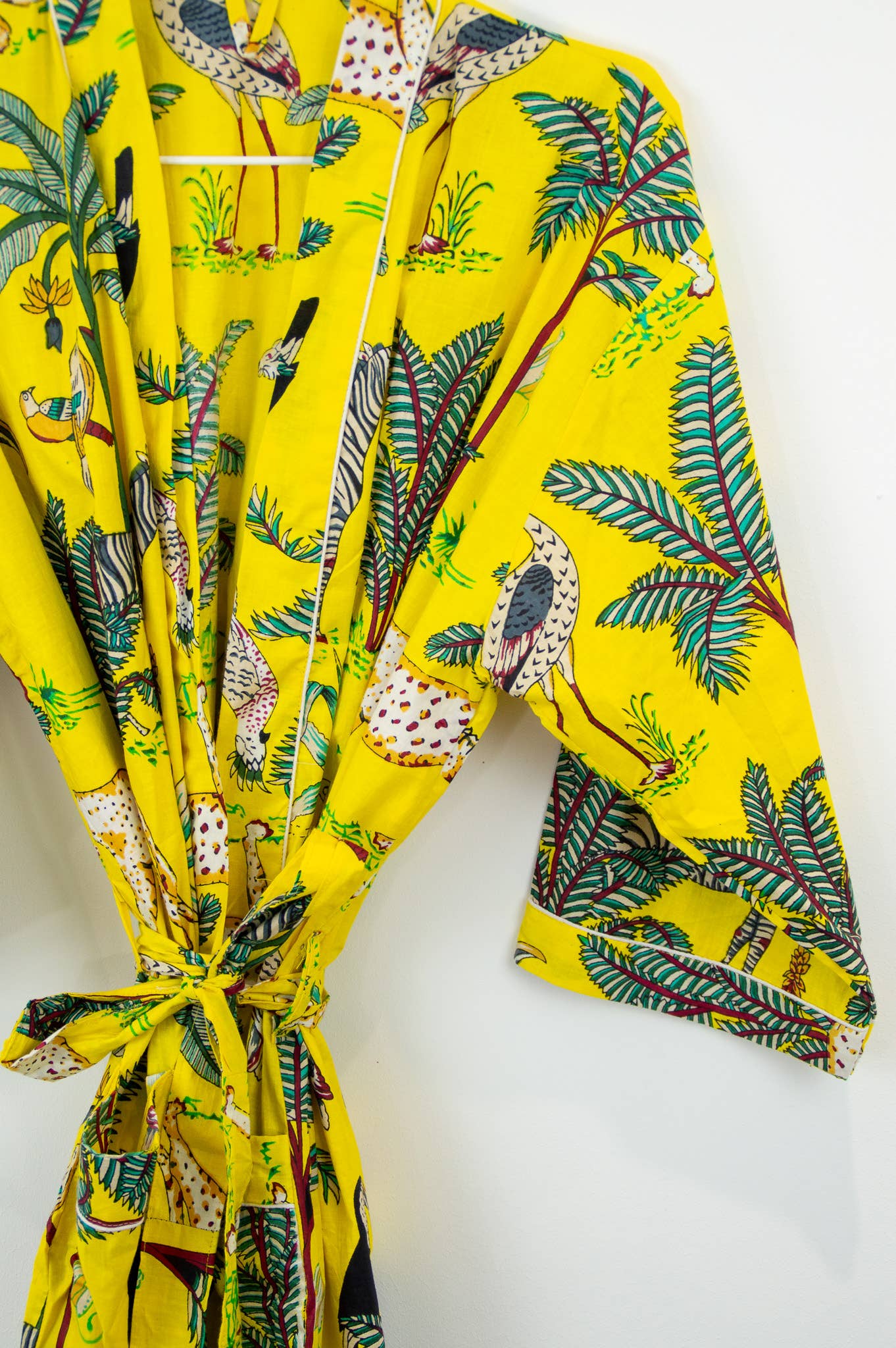 The Cocoon Boutique - Vente Peignoir – femme - Peignoir kimono en coton 100 %, jaune0