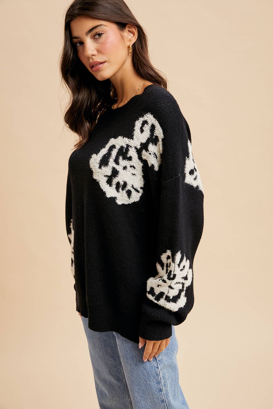 In Loom - Wholesale Knit Sweater - Women's - INTARSIA FLORAL KNITTED SWEATER4