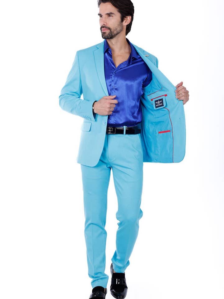 BARABAS - Venta al por mayor Chaqueta de vestir - Hombre - Traje Casual Mate con Solapa de Muesca Cepillada para Hombre 3SU0256