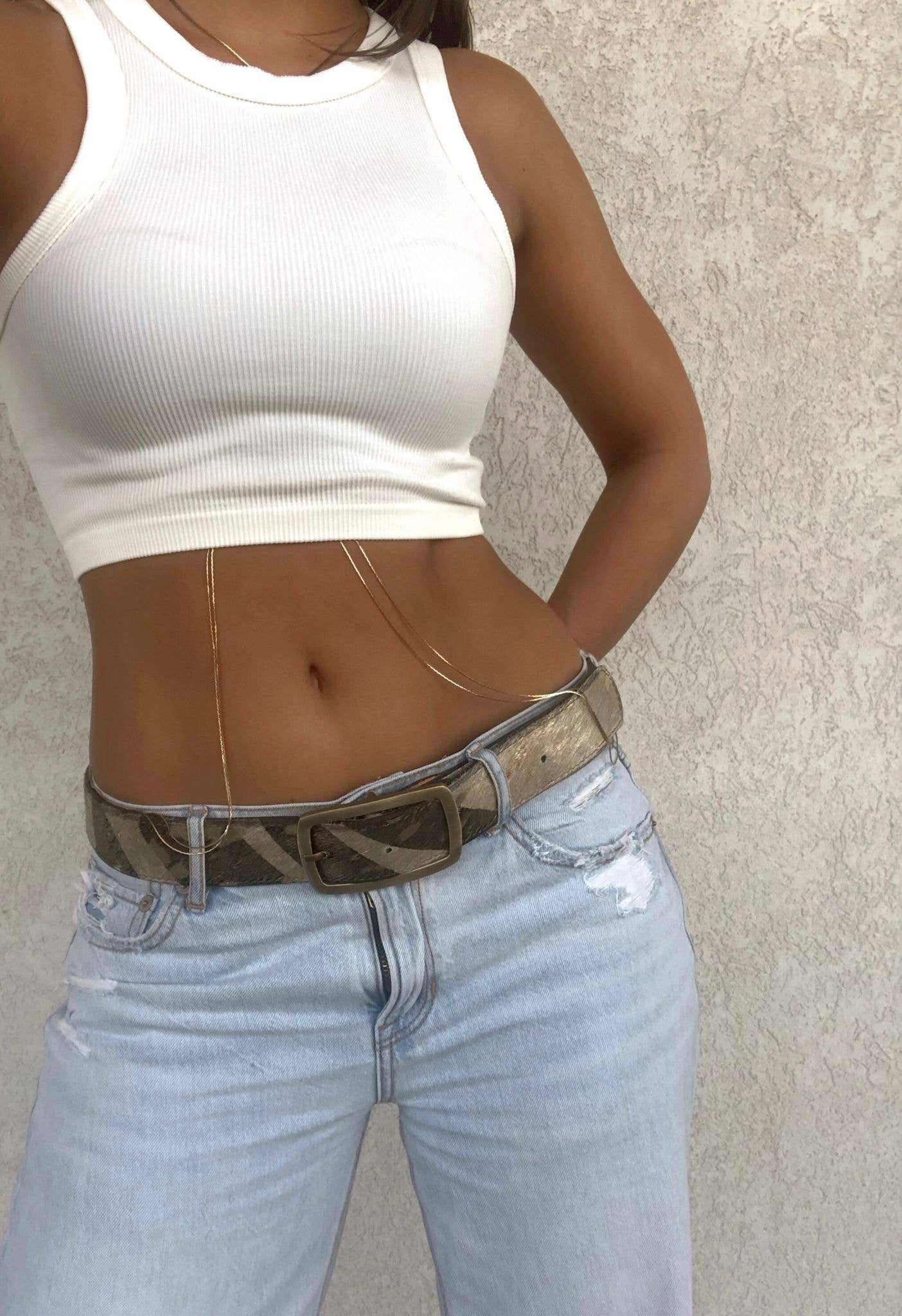 Charlie Leather – Großhandel Gürtel – Damen – Kallyn Breiter Gürtel aus exotischem Pelz5