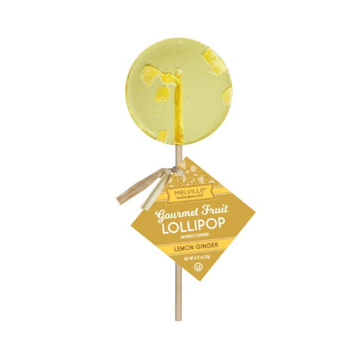 Sucettes gourmandes aux fruits - Gingembre et citron pour la vente par Melville Candy Company