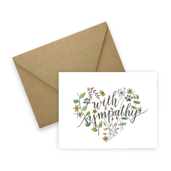 Pet Sympathy Card for wholesale by KCM Studio INK