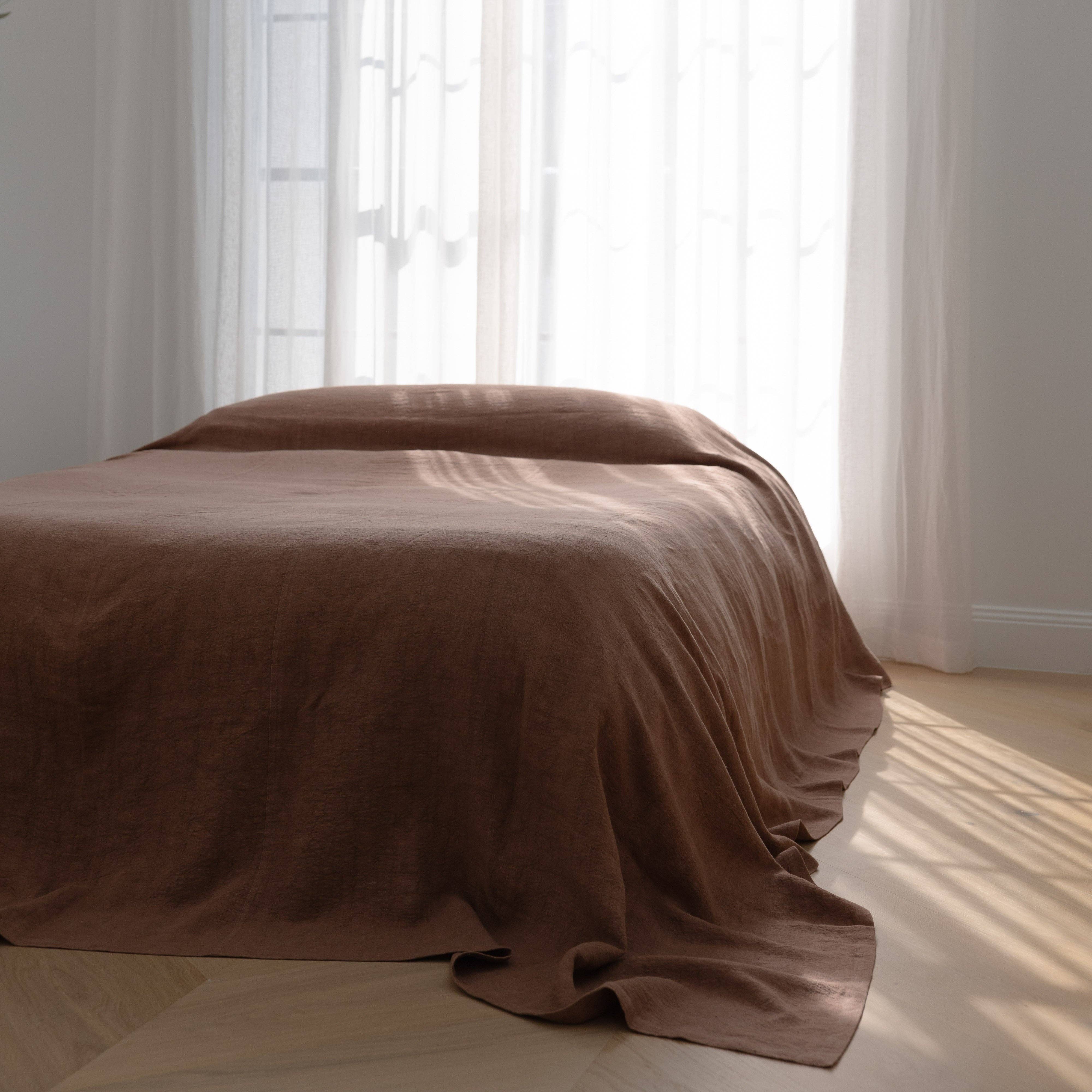 Argilla Copertura Letto in Lino Luca - Argilla in vendita all'ingrosso su Faire3