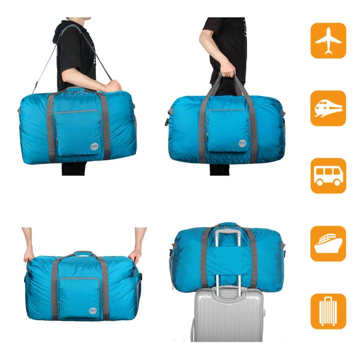wandf - Wholesale Weekender Bag - Unisex - Traveling Duffle Bag Multi-functional Storage Bag Blue27