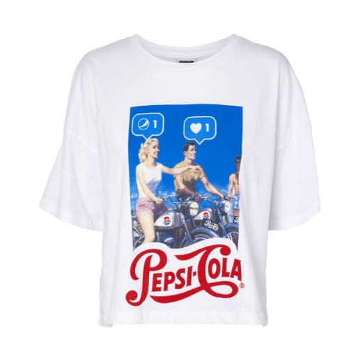 Sac à t-shirt Pepsi demi-court à encolure arrondie, taille S et S, de la marque Namy pour la vente par Noisy May