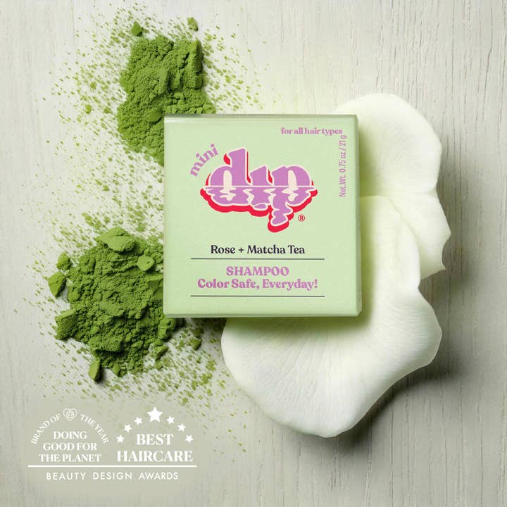 Dip - Wholesale Shampoo Puck/Solid Shampoo - Mini Dip Shampoo Bar: Color Safe, Everyday - Rose & Matcha Tea1