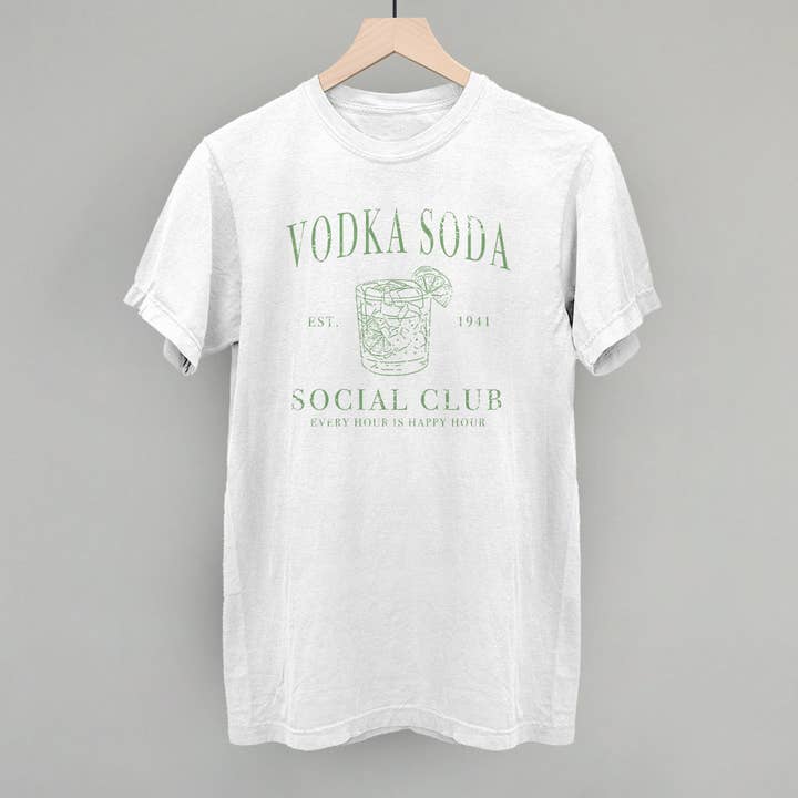 Ivy + Cloth - Wholesale Screen Printed T-Shirt - Women's - Vodka Soda Social Club