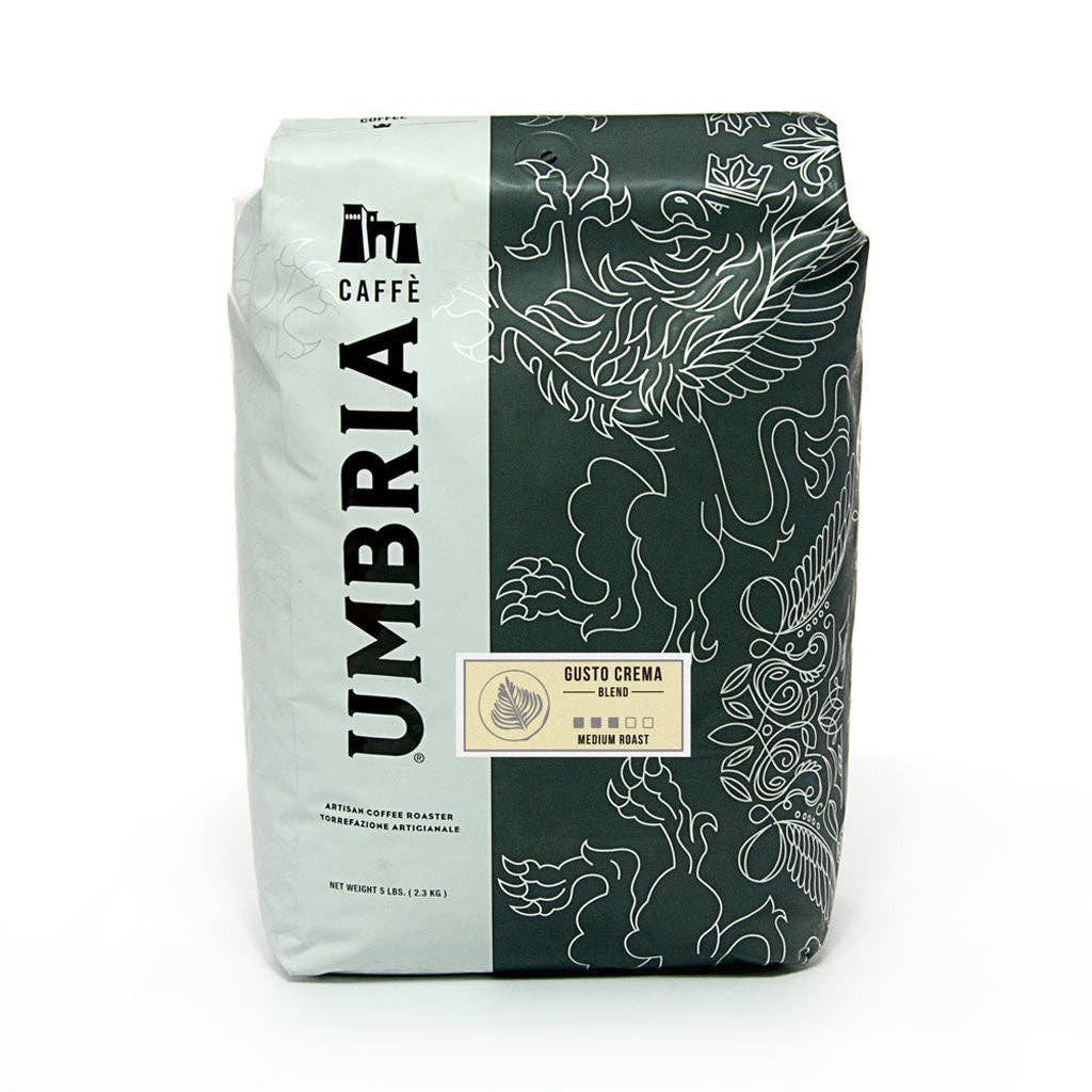 Caffe Umbria - Wholesale Coffee Beans - Gusto Crema Blend - 5 lb. Bag