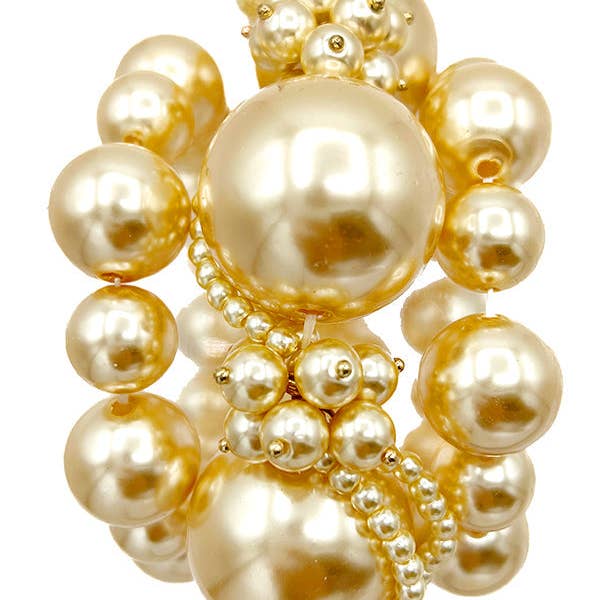 Andrea Bijoux - Wholesale Beaded Bracelet - Chunky Pearl Mix Statement Bracelet4