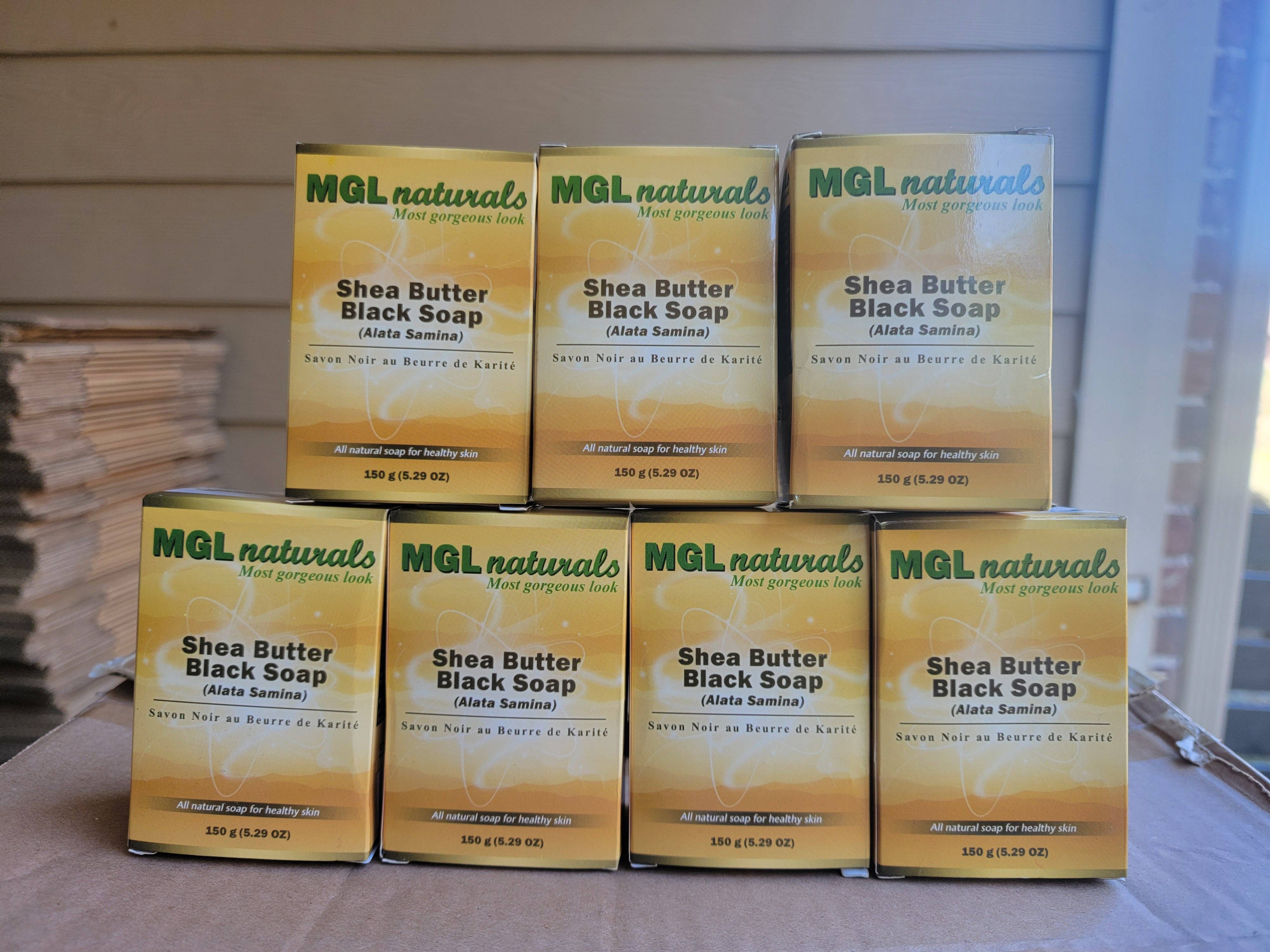 MGL Naturals - Wholesale Bar Soap - African Black Soap with Shea Butter2