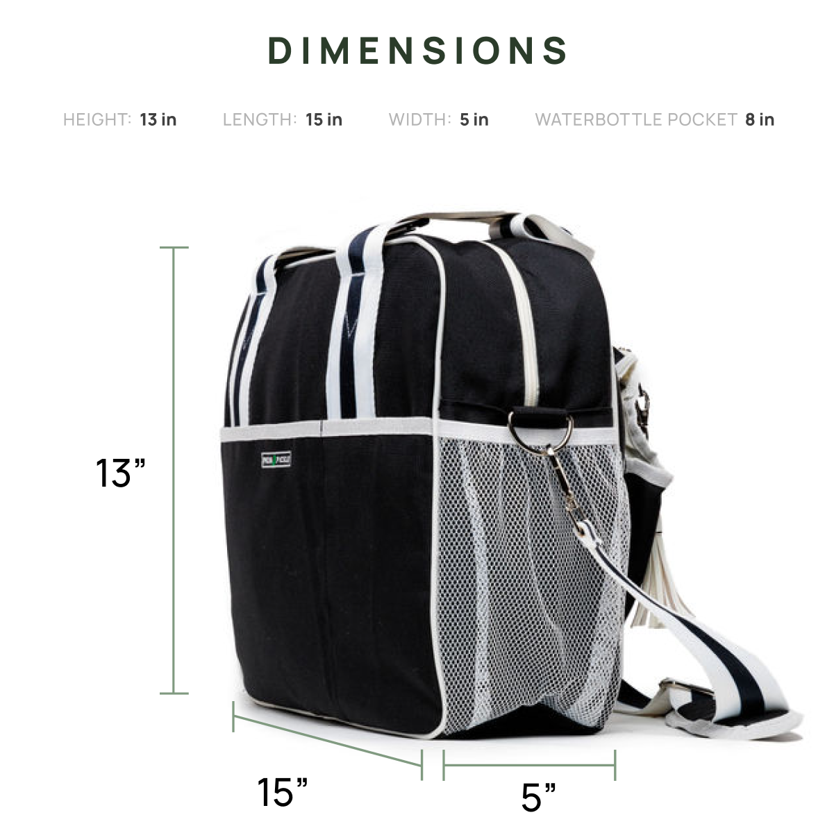 Fresh Pickle – wholesale Sports bag – Unisex – The Lola Pickleball Tote Black4