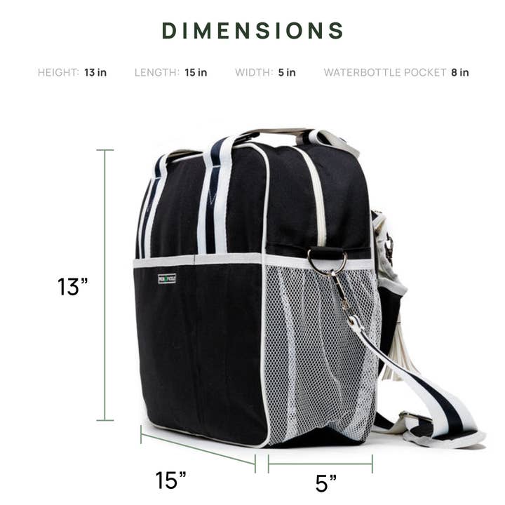 Fresh Pickle – wholesale Sports bag – Unisex – The Lola Pickleball Tote Black4