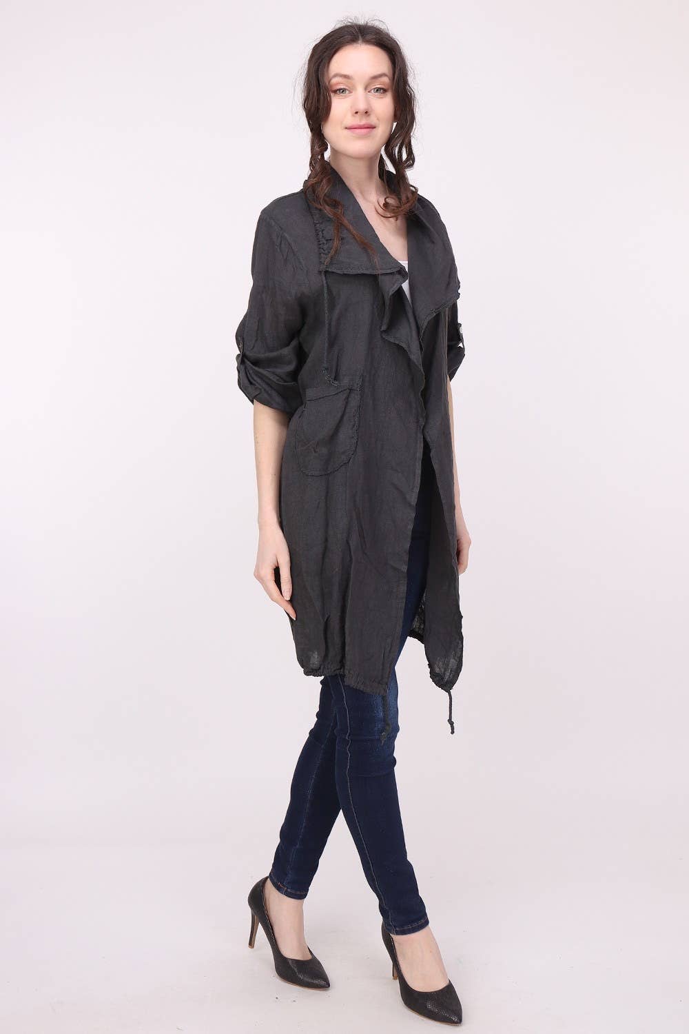 LÉA & LUC - Wholesale Outerwear Vest - Women's - 100% Linen Vest REF. 967916