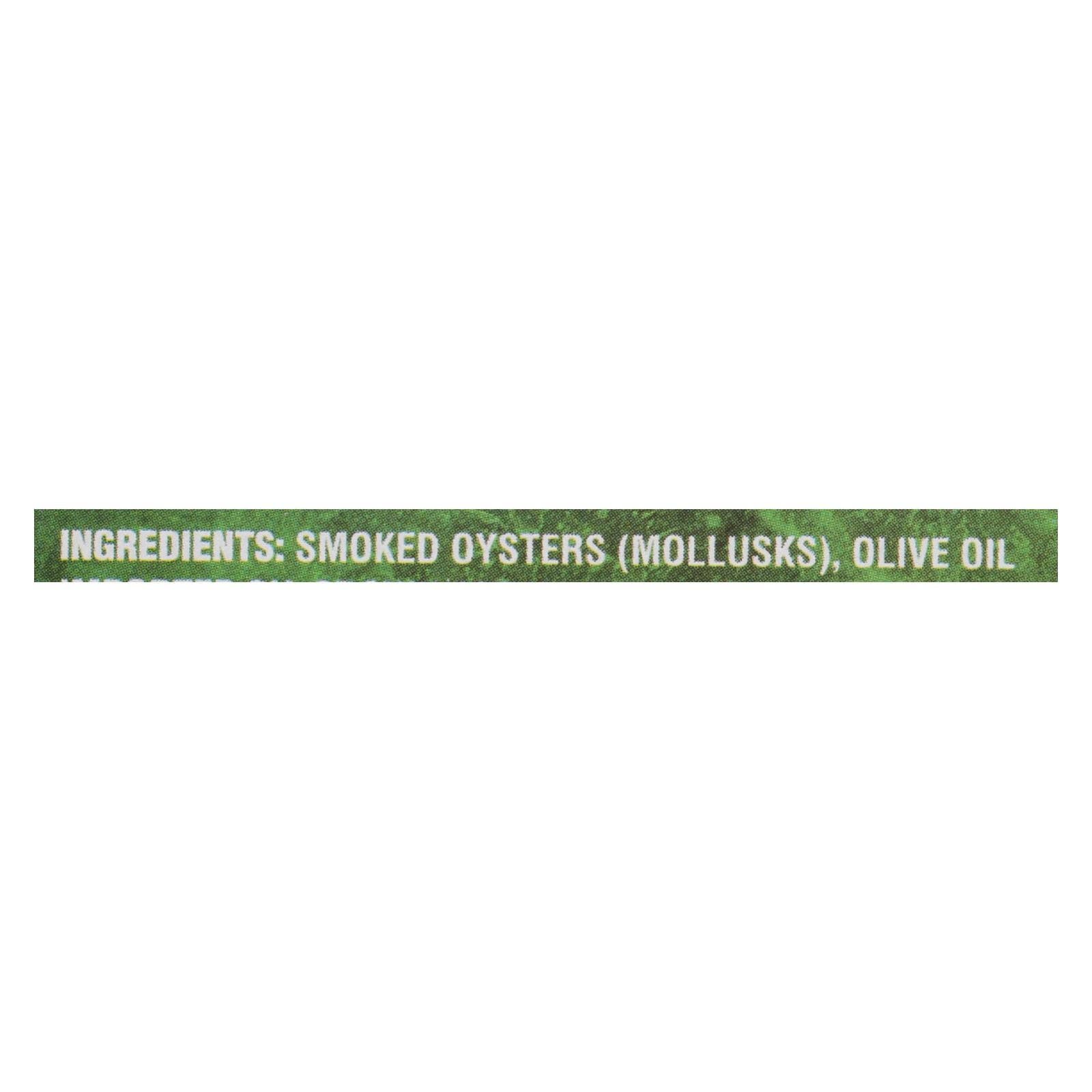 Everyday Supply Co - Wholesale Fish/Seafood - Crown Prince Smoked Oysters in Olive Oil, 3 Oz, Pack of 182