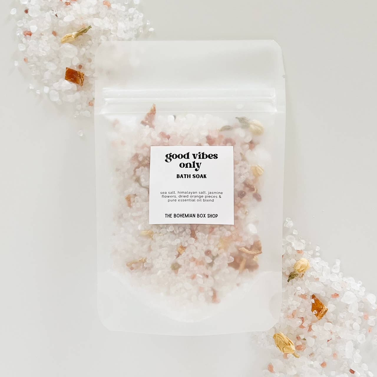 The Bohemian Box Shop - Wholesale Bath Soak/Milk - Good Vibes Only Bath Soak - 4oz Bath Salts