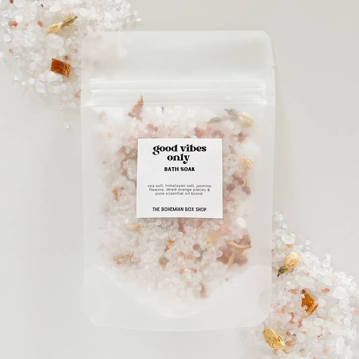 The Bohemian Box Shop - Wholesale Bath Soak/Milk - Good Vibes Only Bath Soak - 4oz Bath Salts0