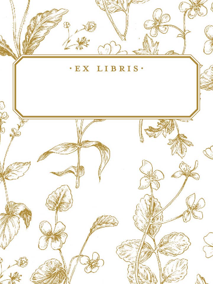 Millefleur bookplates for wholesale by Fleur & Fable