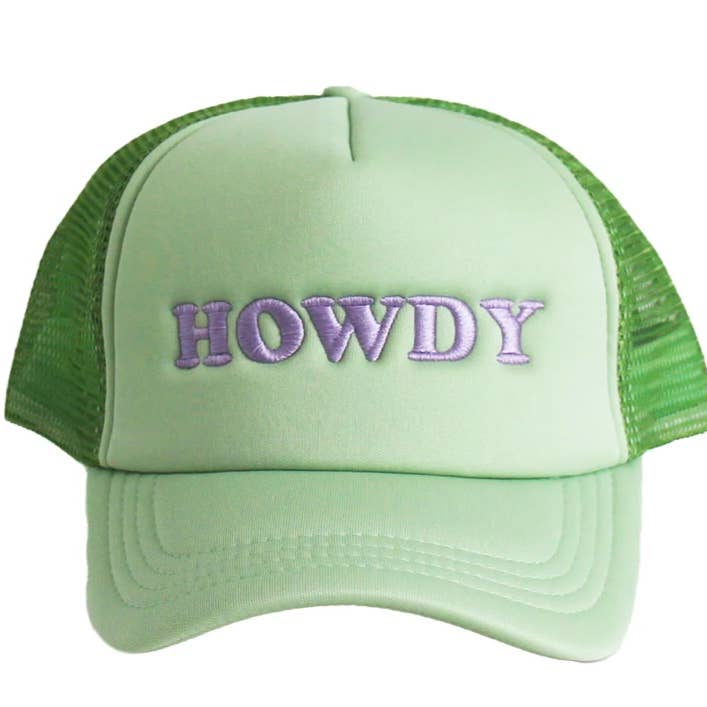 Trucker Hat Lime Howdy for wholesale by Lemonbella