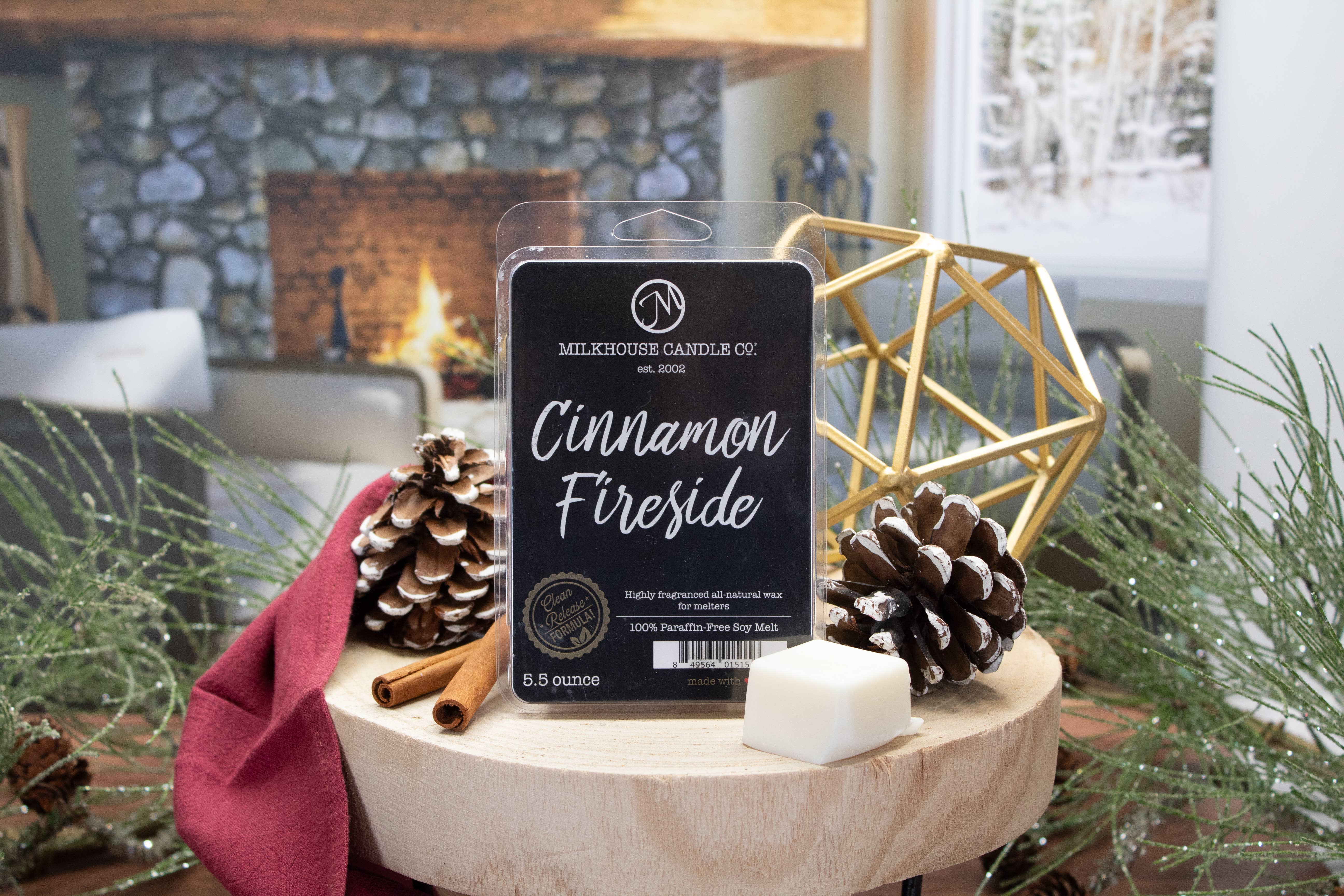 Milkhouse Candle Company - Wholesale Wax Melt - 5.5 oz Wax Melts: Cinnamon Fireside1