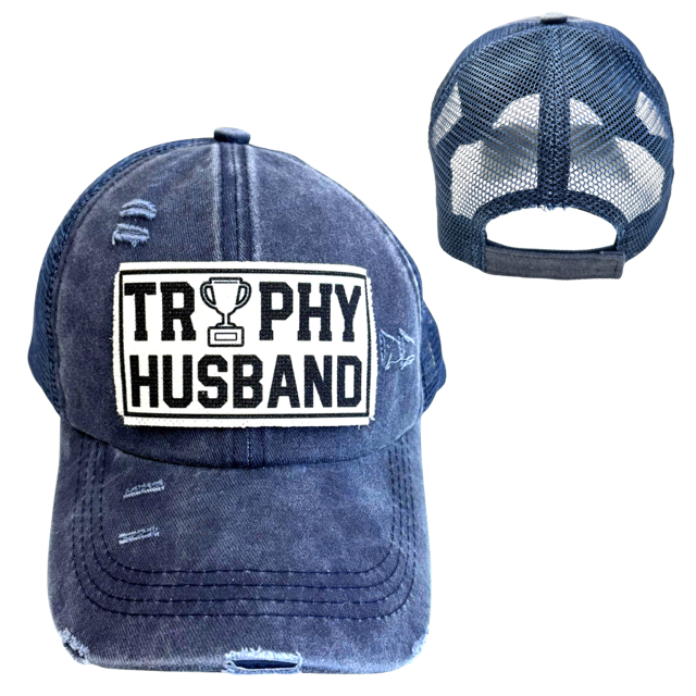 dkhandmade - Wholesale Trucker Hat - Men's - TROPHY HUSBAND | UNISEX HAT | DISTRESSED8