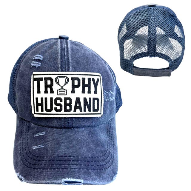 dkhandmade - Wholesale Trucker Hat - Men's - TROPHY HUSBAND | UNISEX HAT | DISTRESSED8