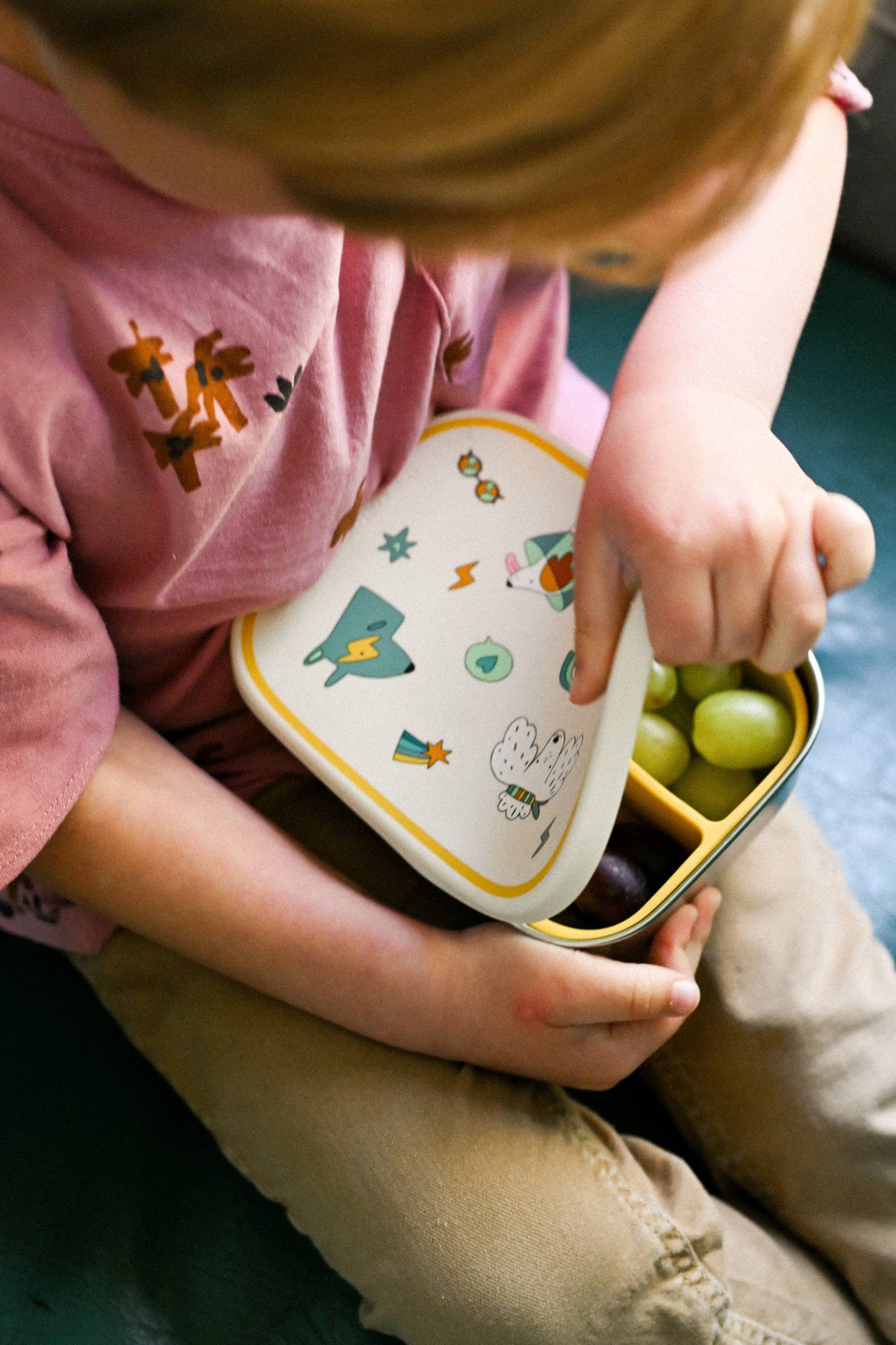 the cotton cloud - Wholesale Lunch Bag/Box - Kids - STAINLESS STEEL LUNCHBOX with compartments Funky Dogs3