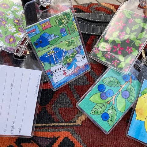 Natasha Zahn Studio - Wholesale Luggage Tag - Luggage Tags, Wild Roses2