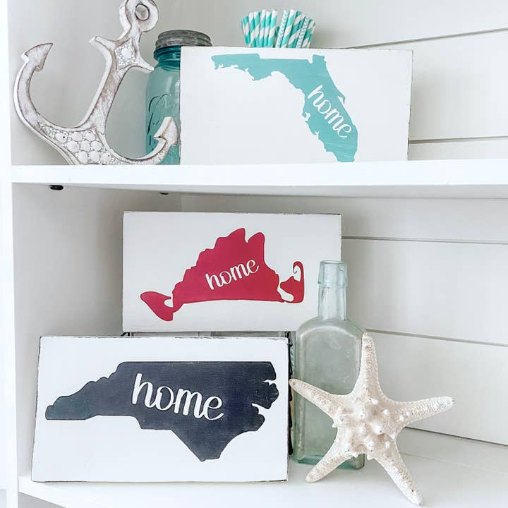 Letrero del estado de residencia, decoración personalizada, nombre, letrero de ubicación para venta al por mayor de Anchored Soul Designs