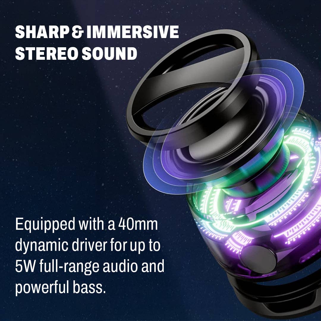 Mtistanbul LTD – Engroshandel Højtalere – Magnetisk Bluetooth-højttaler – 360° stereolyd, LED-lysdesign og magnetisk montering til smarte enheder1