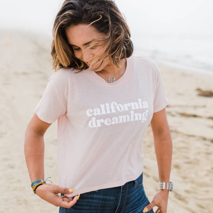 Camiseta California Dreaming Crop por atacado de Esplanade
